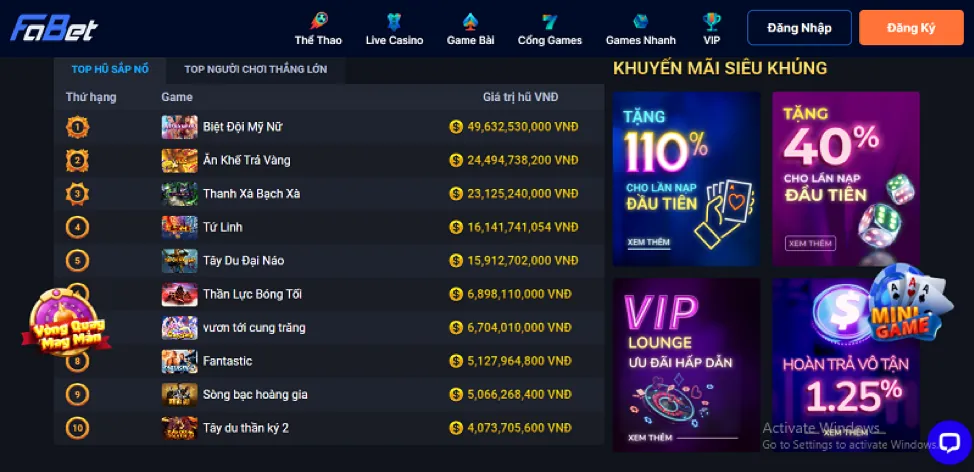 Trò chơi Nổ Hũ go666 chính thức với jackpot lớn